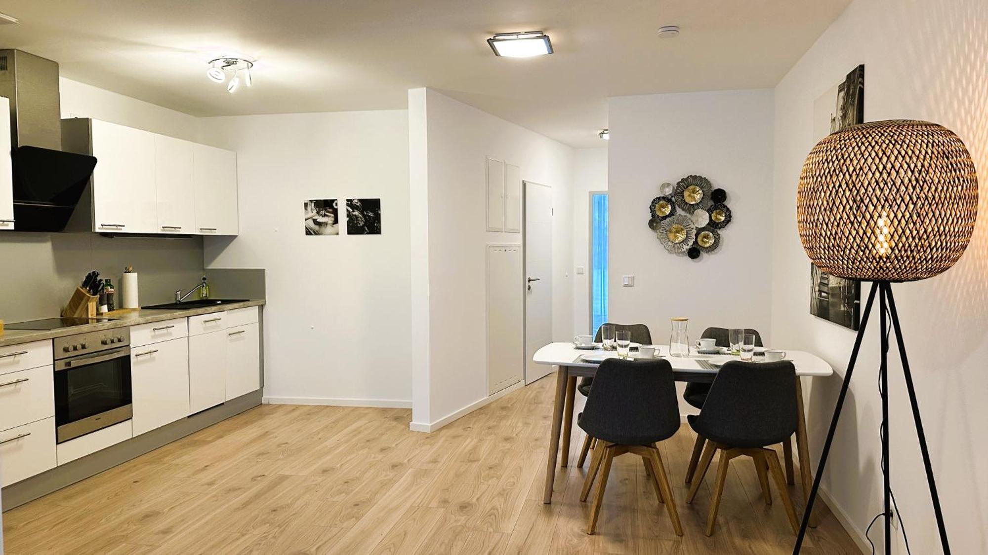Bohnapartments - Nordkap-Suiten - Gratis Parkplatz - Moderner Neubau - Erdgeschoss - Fussbodenheizung Erfurt Cameră foto